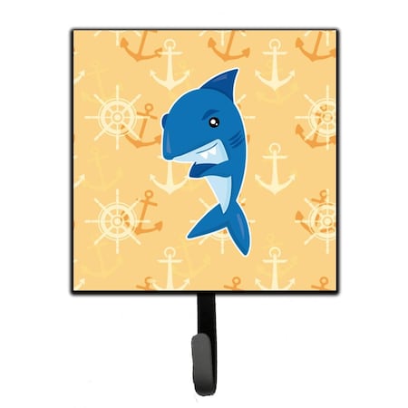 Carolines Treasures Shark on Beige Nautical Leash or Key Holder BB6946SH4